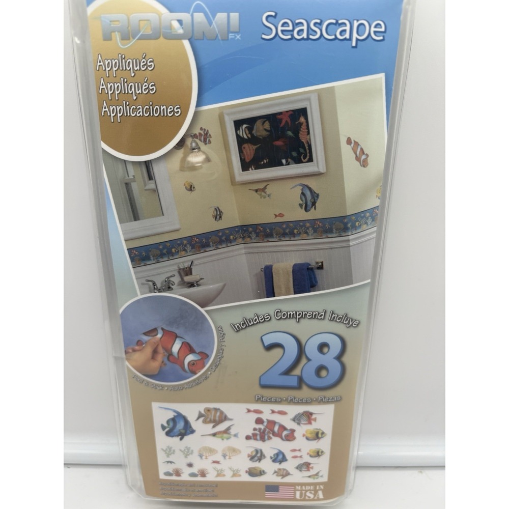 Borders unlimited seascape wall stickers nib